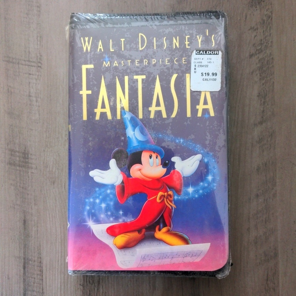 Walt Disney Masterpiece Fantasia VHS‎ Sealed Vintage 1991 Clamshell